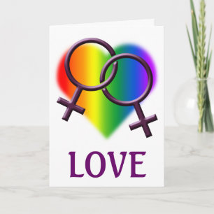 Women's Gay Pride Cards Personalized Love Cards