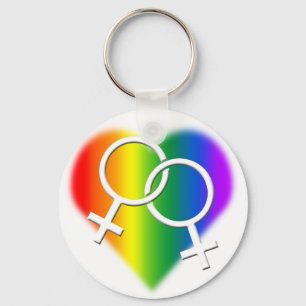 Women's Gay Pride Keychain Rainbow Love Keychain