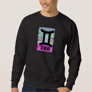 Womens Gemini Symbol May Birthday June Birthday Re Sweatshirt