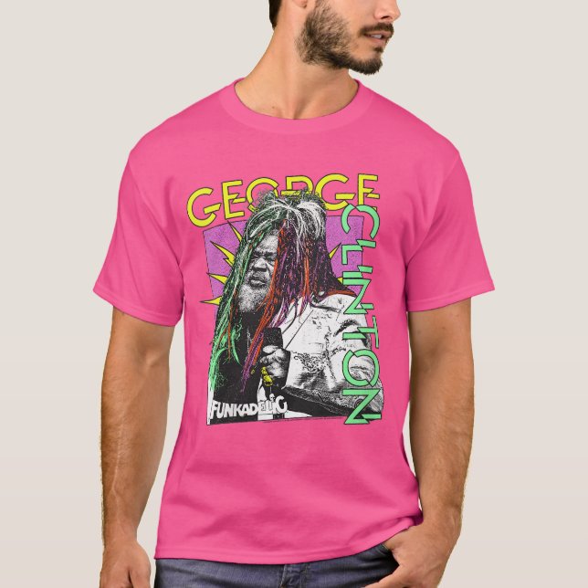 Womens George Clinton Funkadelic Comic Burst VNeck T-Shirt (Front)