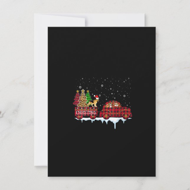 Womens German Shepherd Dog Christmas Red Plaid Tru Invitation (Front)