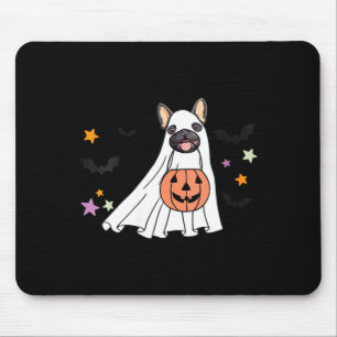 Womens Ghost Black French Bulldog Boo Dog Lover Mouse Pad