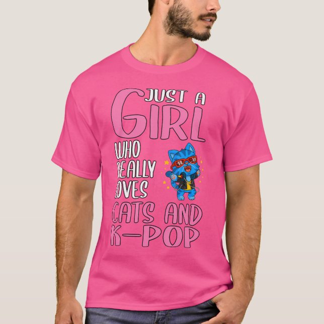 Womens Gift Just A Girl Who Really Loves Cats And  T-Shirt (Front)
