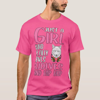 Womens Gift Just A Girl Who Really Loves Wolves An T-Shirt