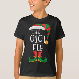 Womens Gigi Elf Xmas Matching Pajamas Group Christ T-Shirt