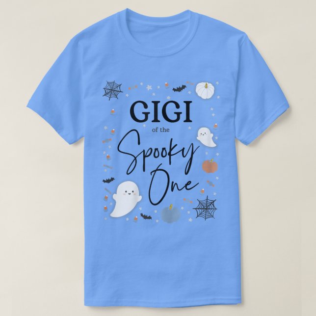 Womens Gigi of the Spooky One First Birthday Blue  T-Shirt (Design Front)