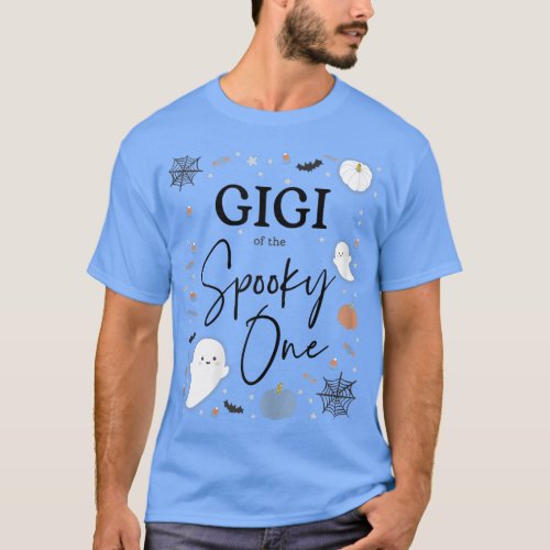 Womens Gigi of the Spooky One First Birthday Blue  T_Shirt