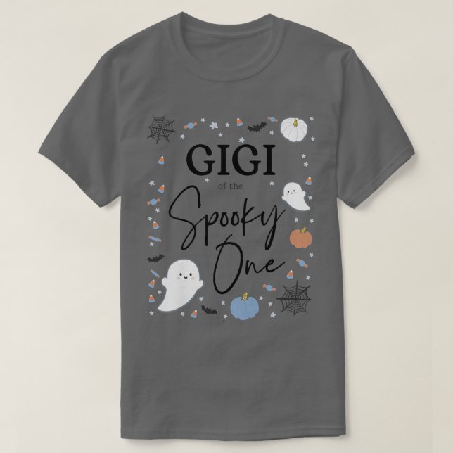 Womens Gigi of the Spooky One First Birthday Blue  T-Shirt (Design Front)