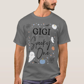 Womens Gigi of the Spooky One First Birthday Blue  T-Shirt