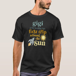 Womens Gigi Outer Space 1st Birthday First Trip Ar T-Shirt
