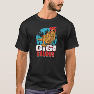 Womens Gigi Saurus Dinosaur Funny Gigisaurus T Rex T-Shirt