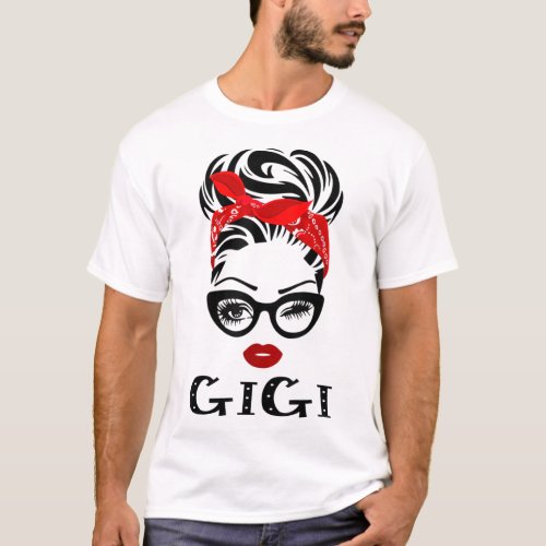 Womens GIGI Wink Eye Woman Face Gift for GIGI Gran T_Shirt