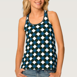 Women's Gingham Plaid Cute Tank Top