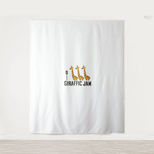 Womens Giraffic Jam Funny Giraffe Giraffe Pun Cute Tapestry (Front)