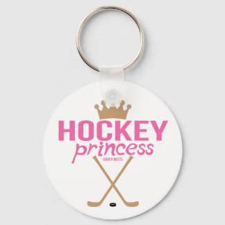 Women's Girls Pink Hockey Princess Sticks Keychain