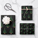 Women&#39;s Girls Softball Christmas Tree Wrapping Paper Sheets