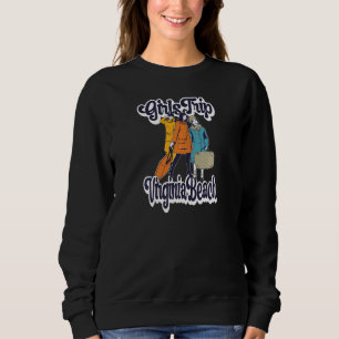Womens Girls Trip Virginia Beach  Bestie & Best Fr Sweatshirt