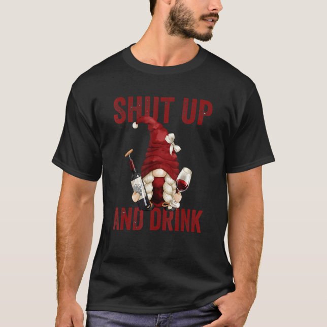 Womens Girls Trip Wine Retirement Gnome For Wine M T-Shirt (Front)
