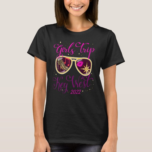 Womens Girls Vacation Weekend Girls Trip Key West  T-Shirt (Front)