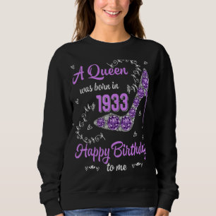 Womens Girls Was Born In 1933 Happy Bday To Me 88  Sweatshirt