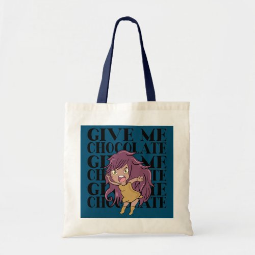 Womens Give Me Chocolate Angry Girl Period PMS Tote Bag