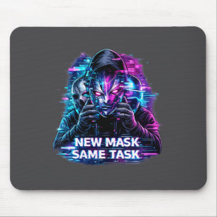 Women's Glitch Persona Affirmation _ New Mask Same Mouse Pad