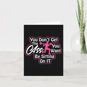 Womens Glutes Workout Day Insrational Motivational Card