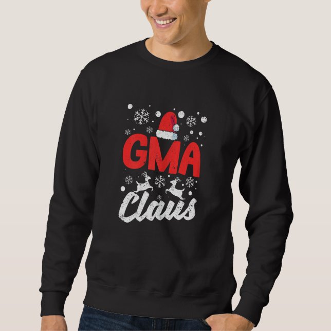 Womens Gma Claus Santa  Grandma Christmas Pajamas  Sweatshirt (Front)