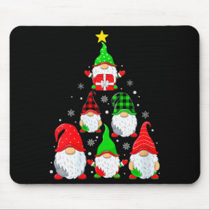 Womens Gnomes Christmas Tree Pajamas Funny Gnome H Mouse Pad