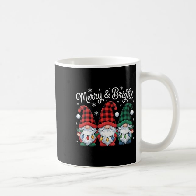Womens Gnomes Merry And Bright Christmas Lights Bu Coffee Mug (Right)