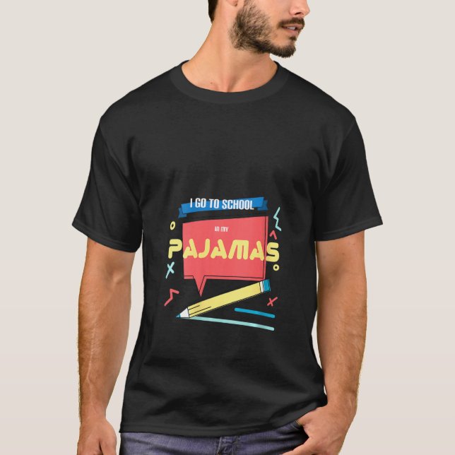 Womens Go To School In My Pajamas Homeschooler Kid T-Shirt (Front)