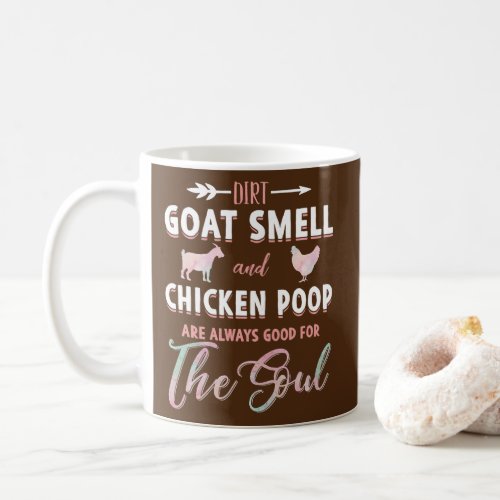 Womens Goat and chicken floral farming wife Coffee Mug