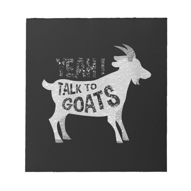 Womens Goat Gifts For Goat Lovers Funny Notepad (Front)