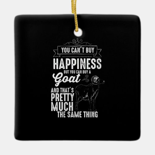 Womens Goat Lover Goat Gift Ceramic Ornament