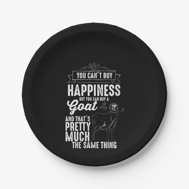 Womens Goat Lover Goat Gift Paper Plates (Front)