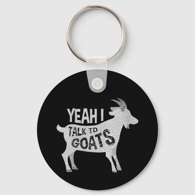 Womens Goat Lovers Goat Joke Gift Keychain (Front)