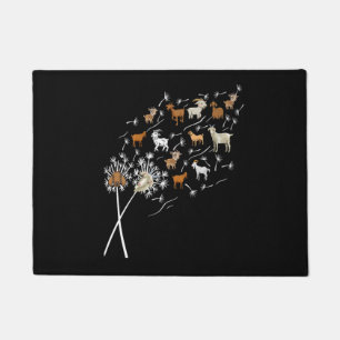 Womens Goats Funny Dandelion Wildflower Floral Goa Doormat