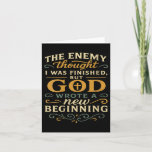 Womens God Wrote A New Beginning Faith Based Insra Card