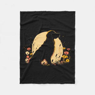 Women's Golden Retriever Lover Dog Owner Wildflowe Fleece Blanket