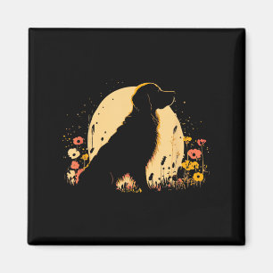 Women's Golden Retriever Lover Dog Owner Wildflowe Magnet