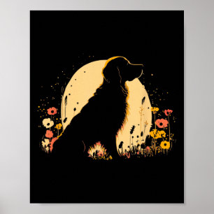 Women's Golden Retriever Lover Dog Owner Wildflowe Poster