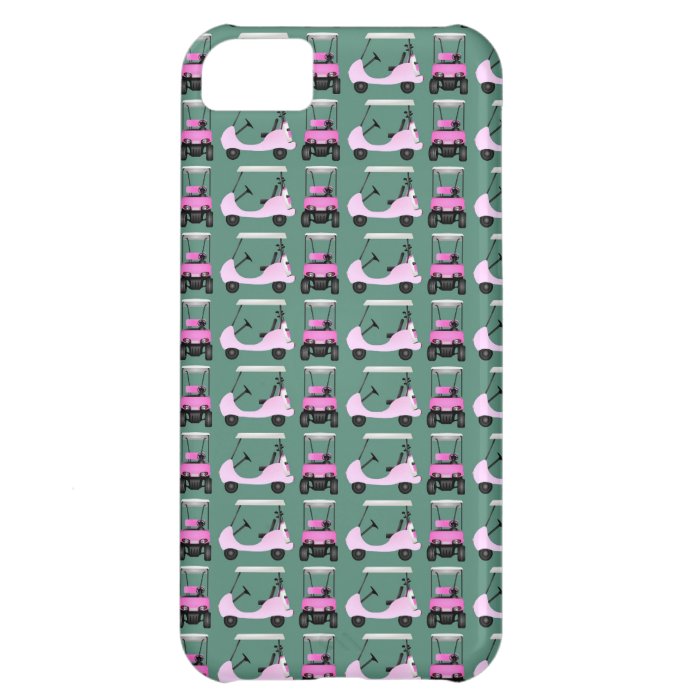 Women's Golf Carts Pink and White iPhone 5C Covers