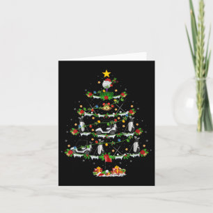 Womens Golf Christmas Tree Lights Golf Srts Player Card