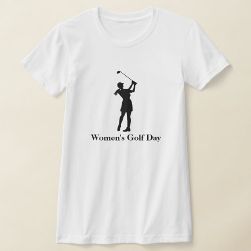 Womens Golf Day or Month  Silhouette T_Shirt