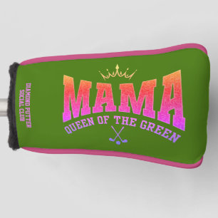 Women's Golf MAMA QUEEN OF THE GREEN Custom PUTTER Golf Head Cover