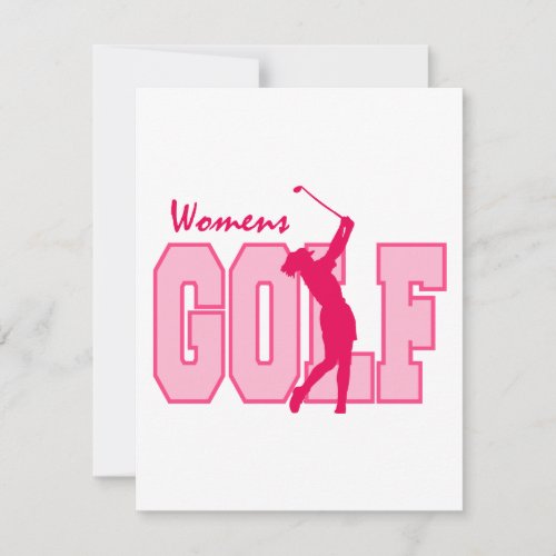 Women's Golf Pink Custom Invitations