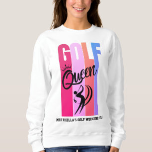 Women's GOLF QUEEN Custom Name Sweatshirt