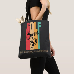 Women's GOLF QUEEN Custom Name Tote Bag