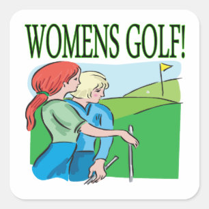 Womens Golf Square Sticker