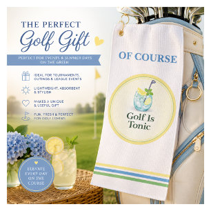 Women's Golf Towel Gift Golf Is Tonic